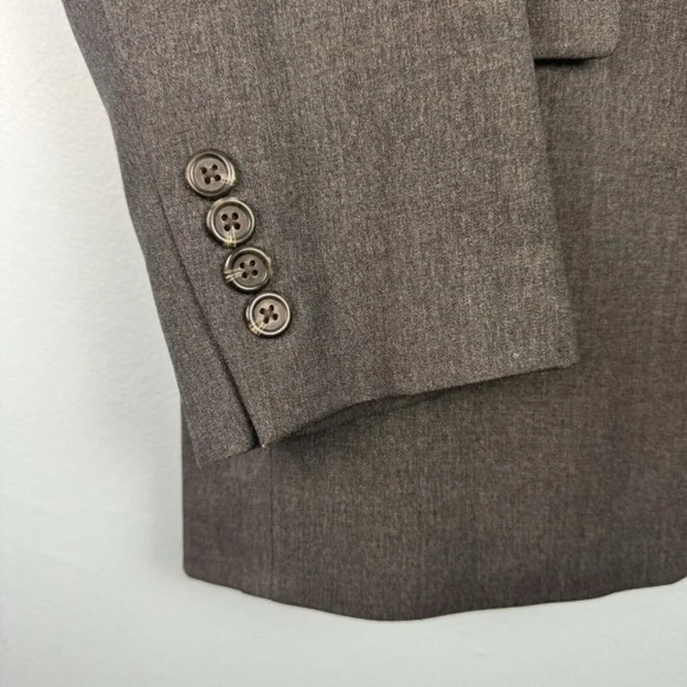 Lauren Ralph Lauren Blazer Men‎ 40 R Charcoal Gray Wool Classic Suit Jacket FLAW